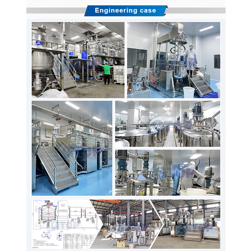 Hydraulic Lift Vacuum Emulsifying Mixer Machine Cosmetic Cream Manufacture Production Line Face Lotion Ointment Making Machine