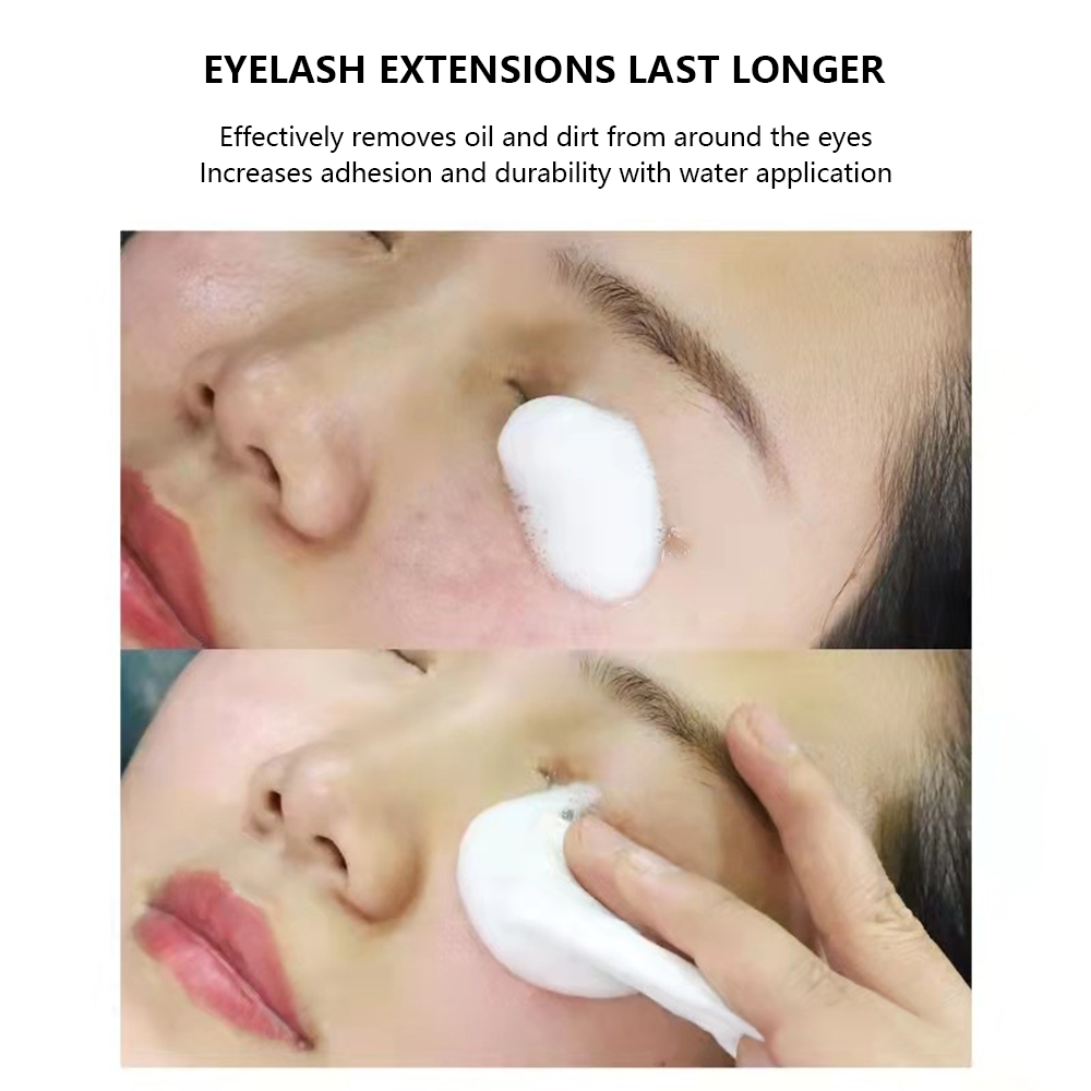 Custom LOGO Private Label Luxury Personalized 100ml Strawberry Mousse Foam Cleanser Lash Extension Whipped Lash Shampoo