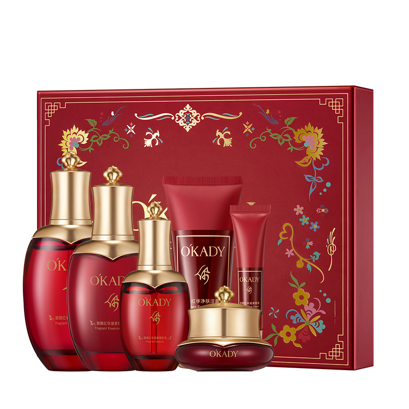 OEM/ODM Skin Care Beauty Product Peony Pomegranate Peony Angelica Avocado Butter Smoothing Moisturizing Serum Skin Care Set
