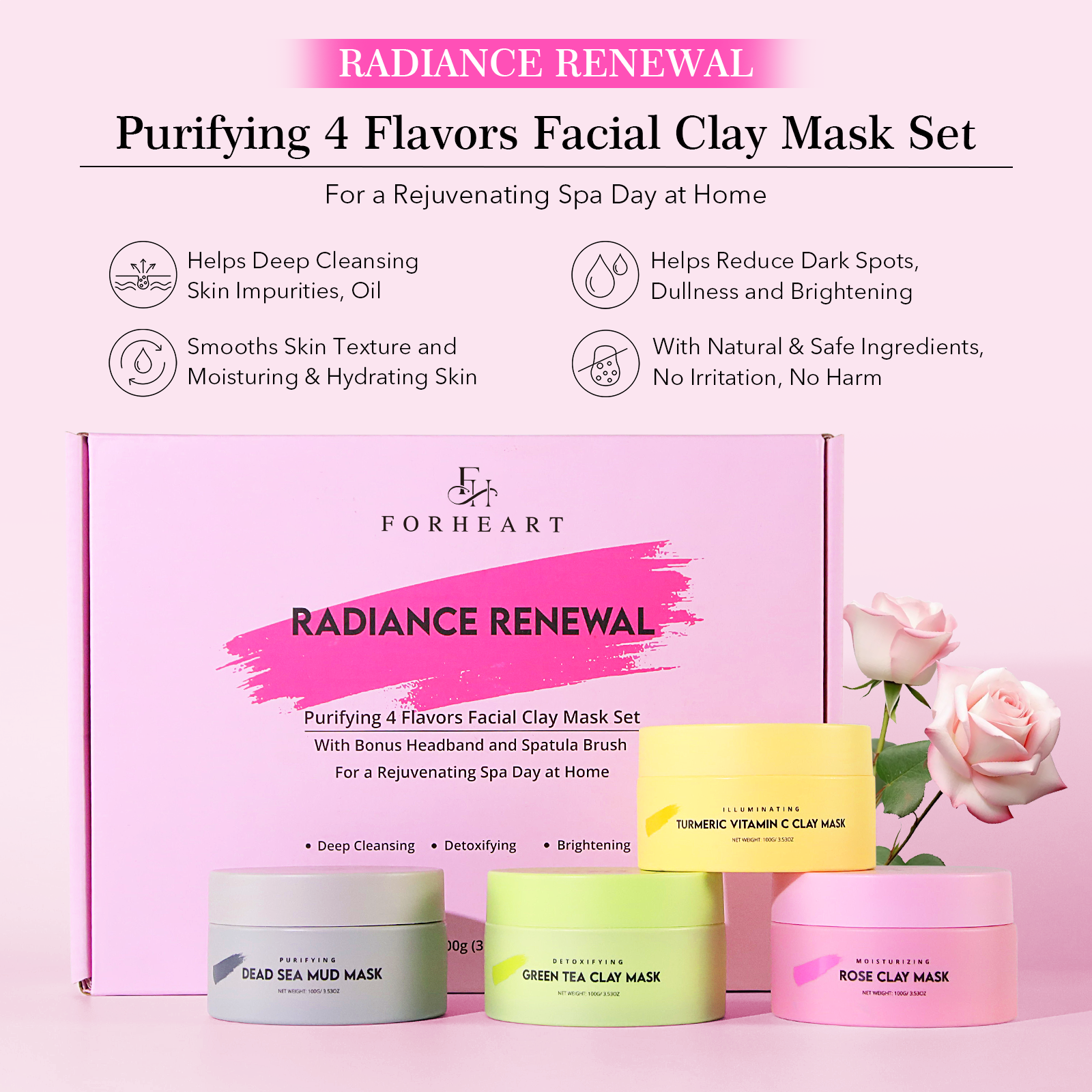 OEM Skin Care Mask Product Nourishing Turmeric Facial Clay Mask Moisturizer Green Tea Face Clay Mask