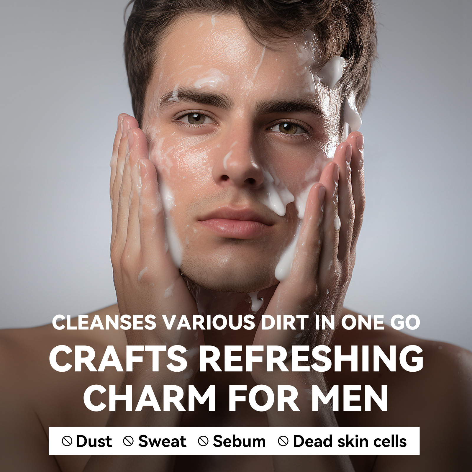OEM Customized 180g Men's Moisturizing Cream Delicate Pore Face Cleanser with Hydration Manufacturers Spot Wholesale