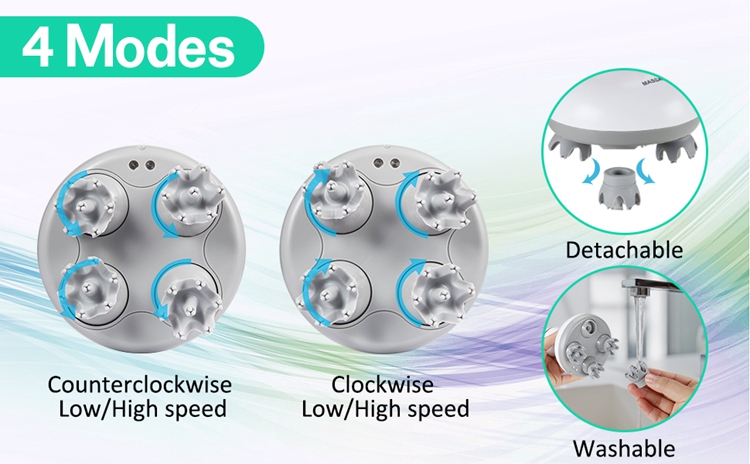 Handheld Waterproof Electric Automatic Scalp Massage Brush for Deep Relax Scalp Massager