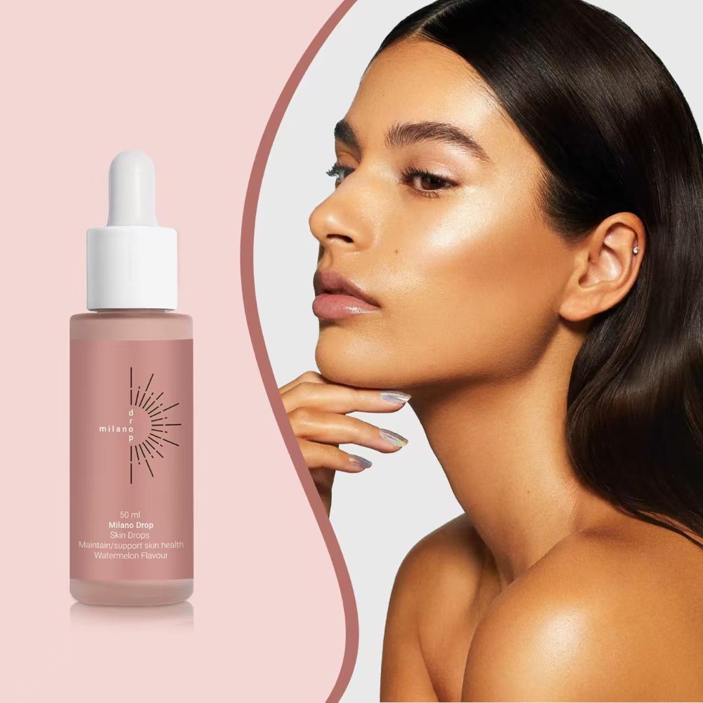 Private Label Sunless Tanning Supplement Natural Bronzer Drops Face Body Adult OEM/ODM GMP Certified Healthy Skin Glow Liquid