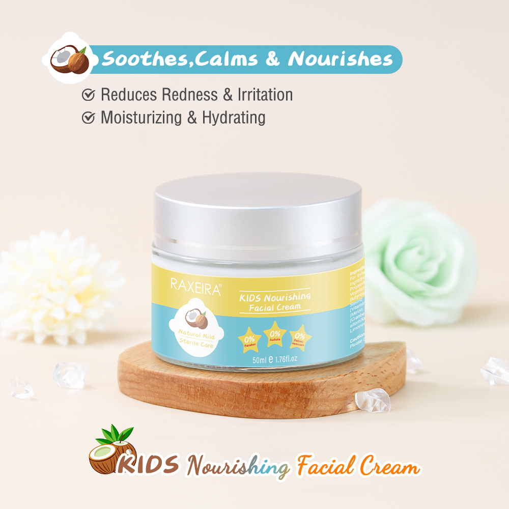 Wholesale Private Label Kids Face Cream Natural Moisturizing Nourishing Cream 50g Fragrance-free Baby Skin Care Products