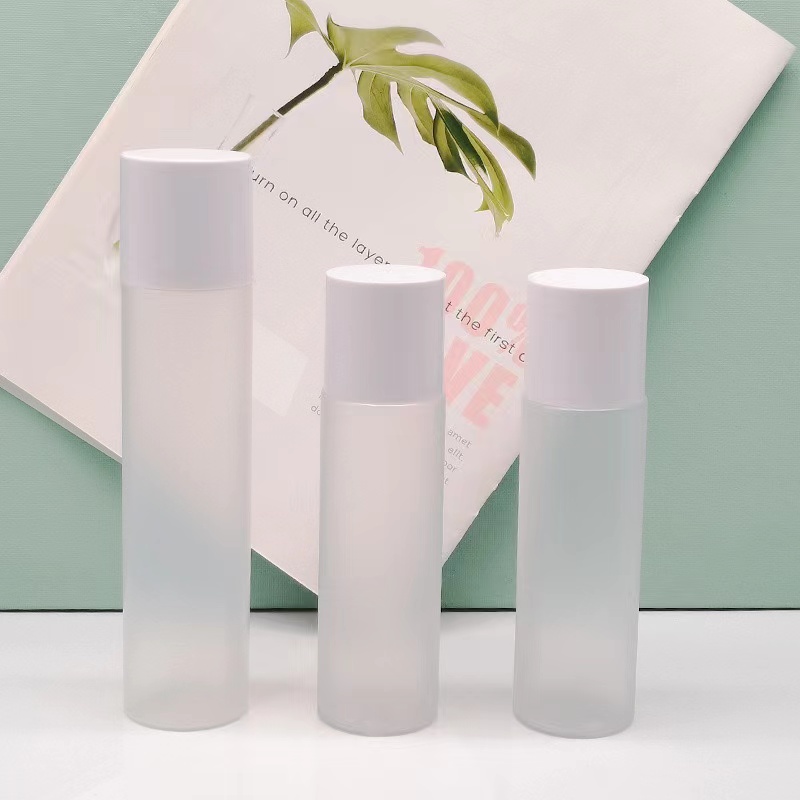 100ml/120ml/150ml/200ml PET Biodegradable Round Scrub Toner &amp; Lotion Empty Cosmetic Bottle Screw Cap for Skin Care Packaging