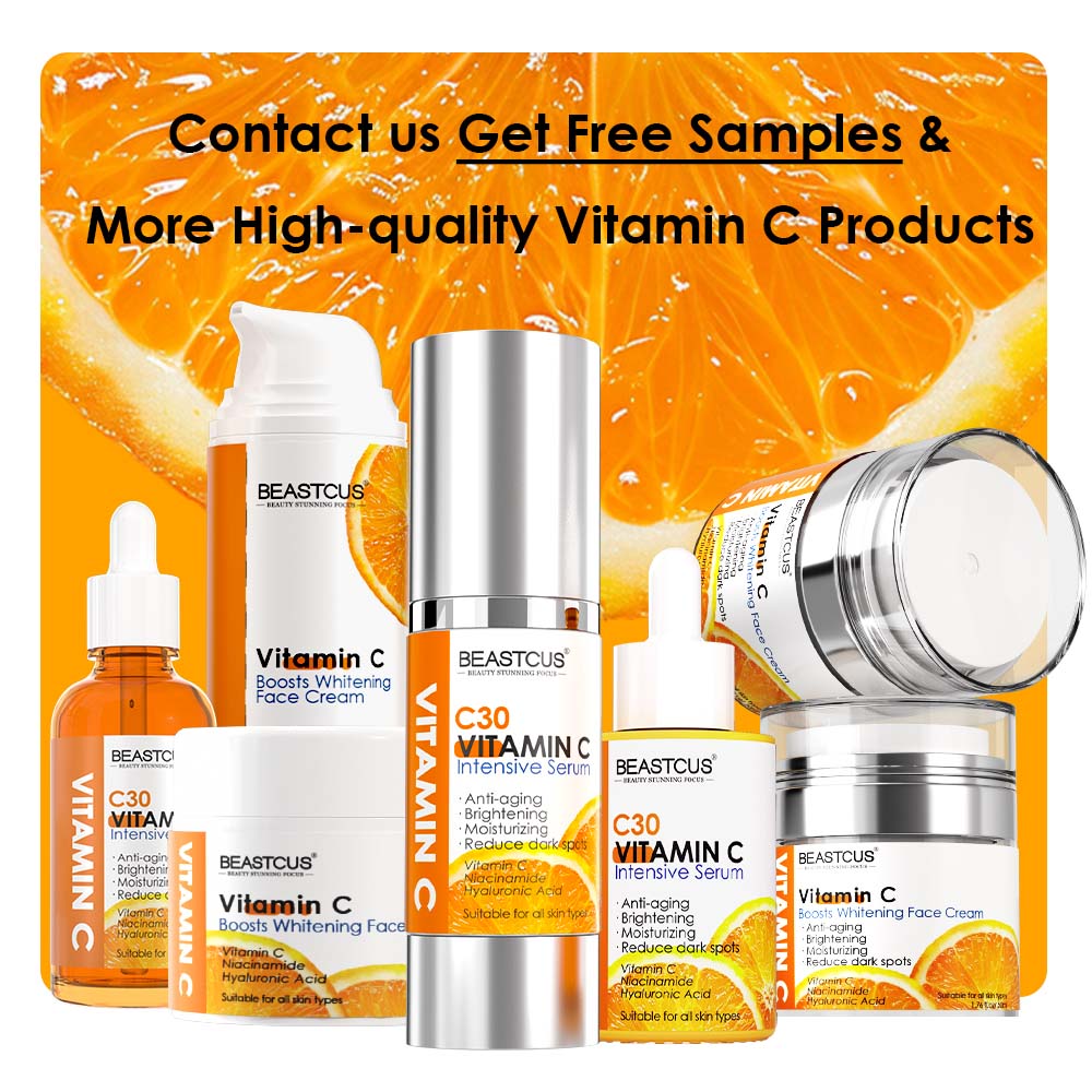 [NEW] Private Label Skincare Skin Whitening Facial Serum for Face Dark Spots Remover Hyaluronic Acid Niacinamide Vitamin C Serum