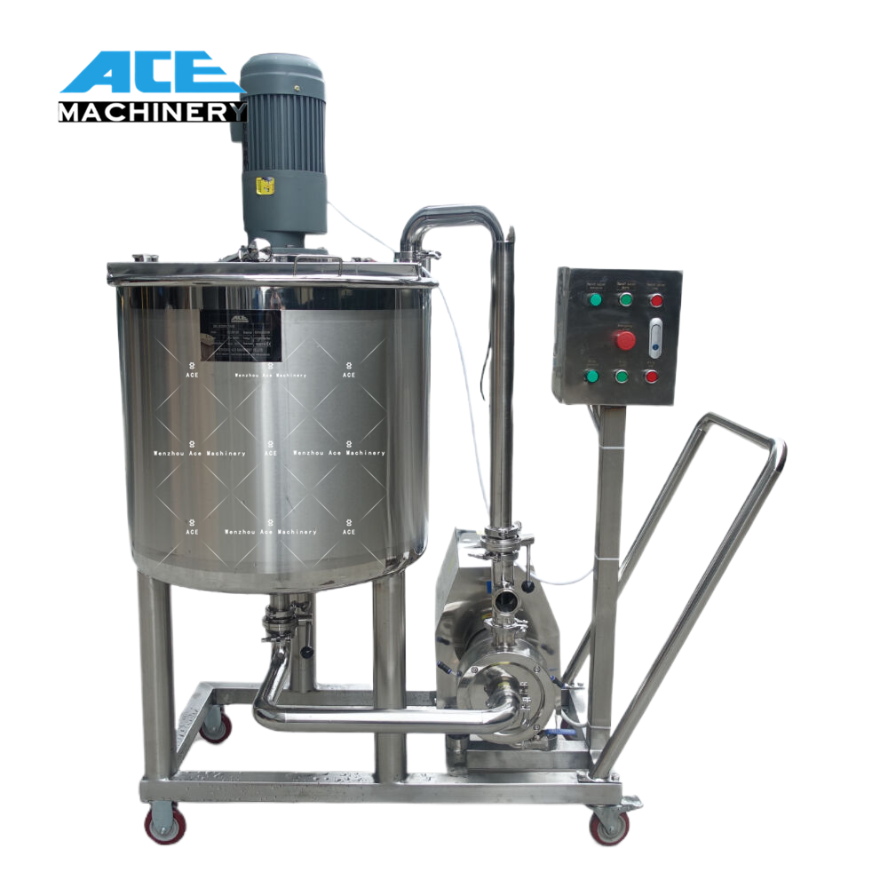 OEM Cosmetics Manufacturer of Production Line Whitening Lotion Making Machine Emulsifier Mixer Vacuum Machine