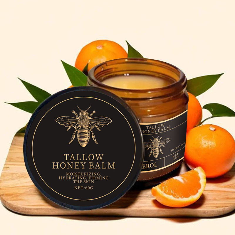High Quality OEM Honey Beef Tallow Balm Moisturizer Natural Honey Tallow Night Cream For Smooth Skin Custom Logo Hotsale