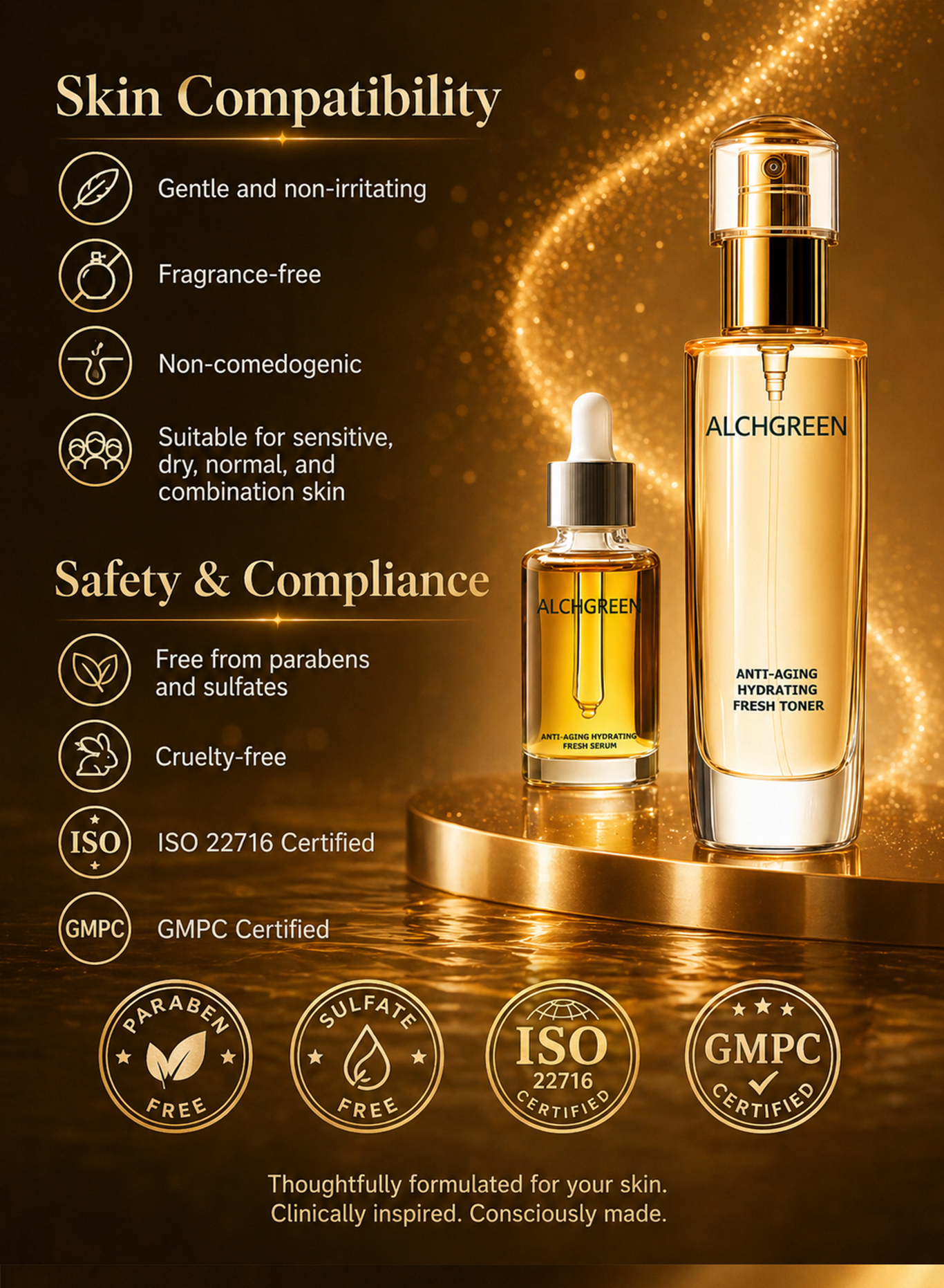 OEM ODM Private Label Reduces Fine Lines &amp; Wrinkles Deep Hydration Anti-Aging &amp; Firming Luxury Skincare Set