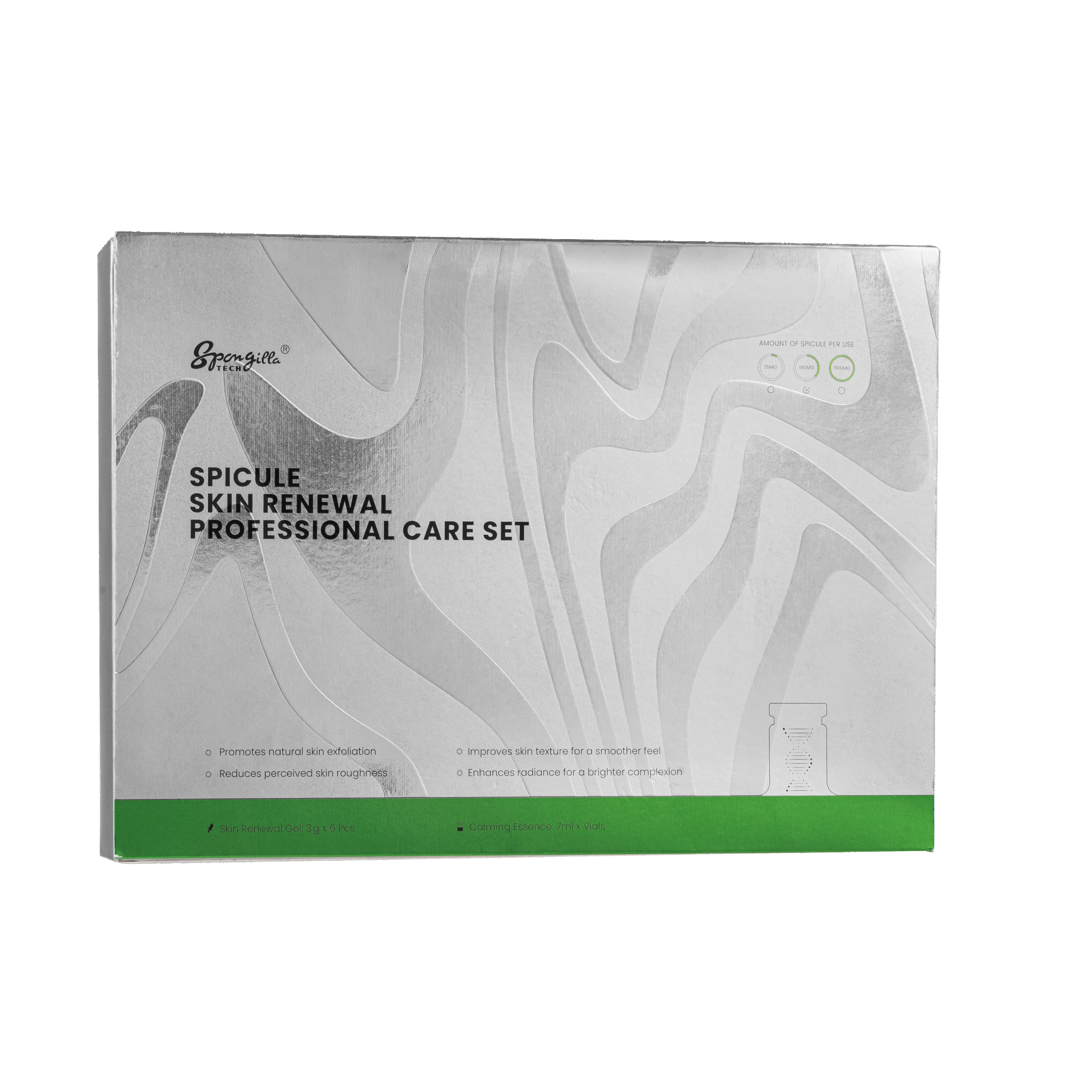 COSMO Spicule Skin Renewal Professional Care Set Calming Essence Formulated With Hyaluronic Acid, Ectoin and Copper Peptides