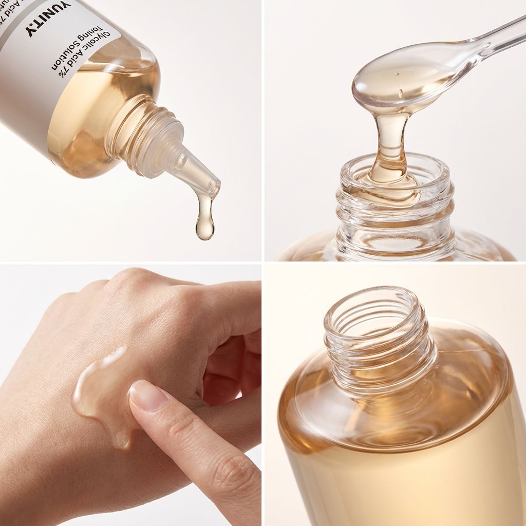 Private Label Custom 4% 7% 10% Glycolic Acid Facial Toner Anti-Aging Peel Anti Acne Exfoliating Essence Water Face