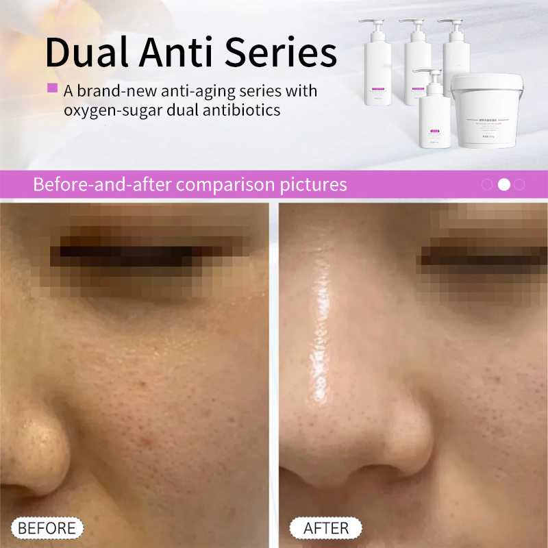 OEM 500ml Beauty Salon Grade Skin Dual-action Antioxidant Glycation Effects Ergothioneine Anti-aging Skincare Series 5-Piece Set