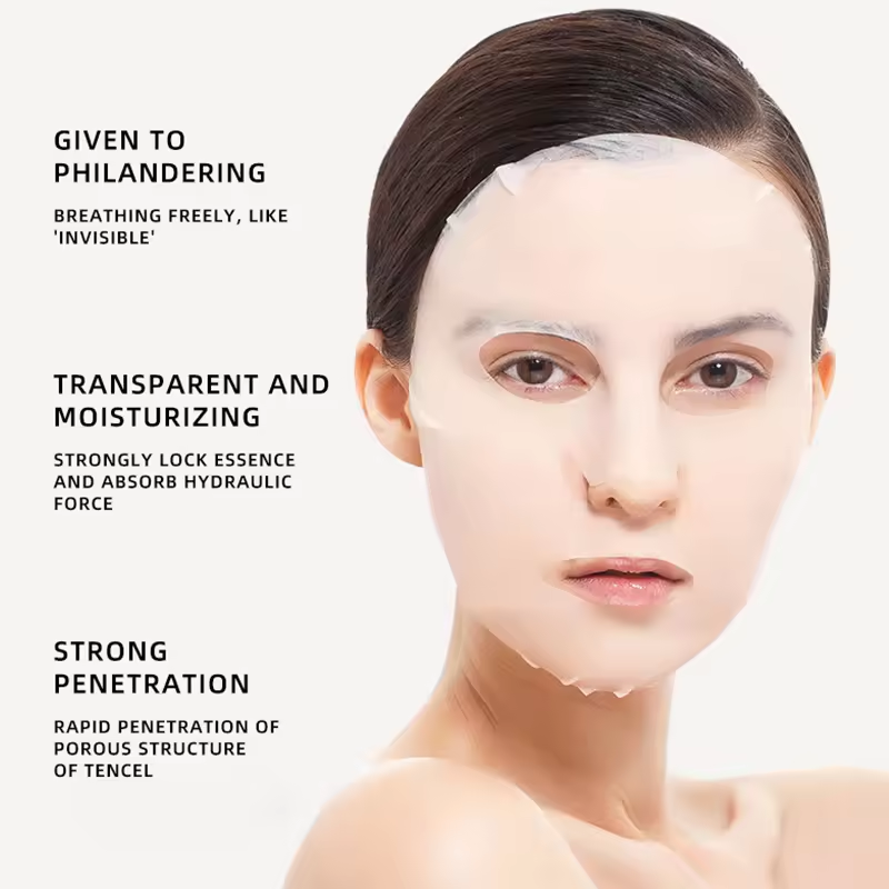 Private Label Rose Green Tea Facial Mask Anti Aging Anti Wrinkle Collagen Infused Glycerin Moisturizing Facial Care