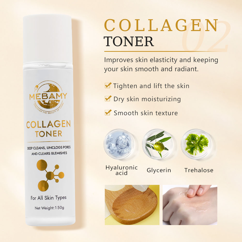 Customized Package Collagen Brightening Skincare Set,5 in 1 Facial Set Private Label Natural for All Skin Types Unisex Adults