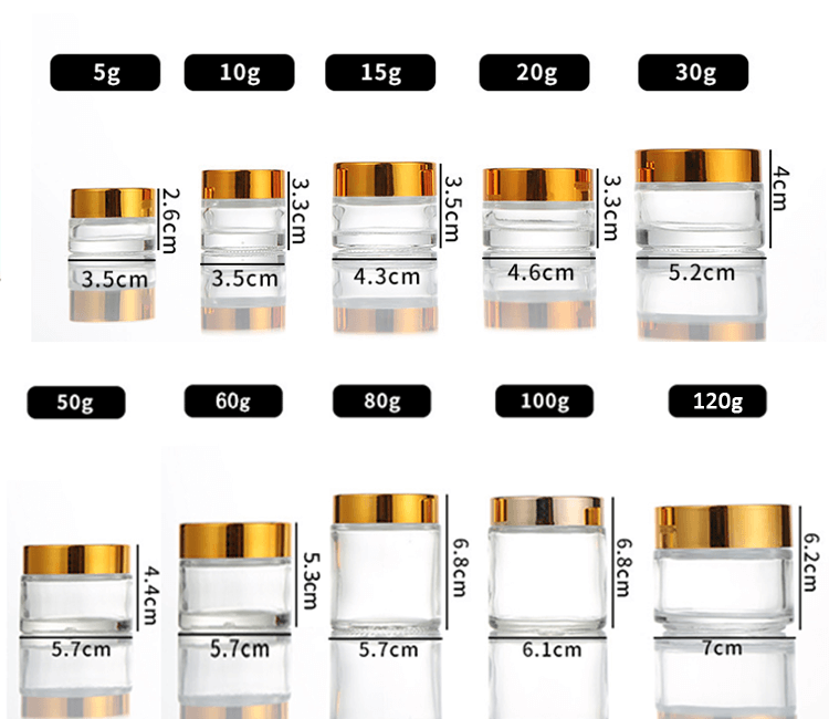 Zero Waste Recycled Glass Skincare Jar with Bamboo Cap Sustainable Packaging for Cream Lotion Eye Cream for Cosmetic Brands