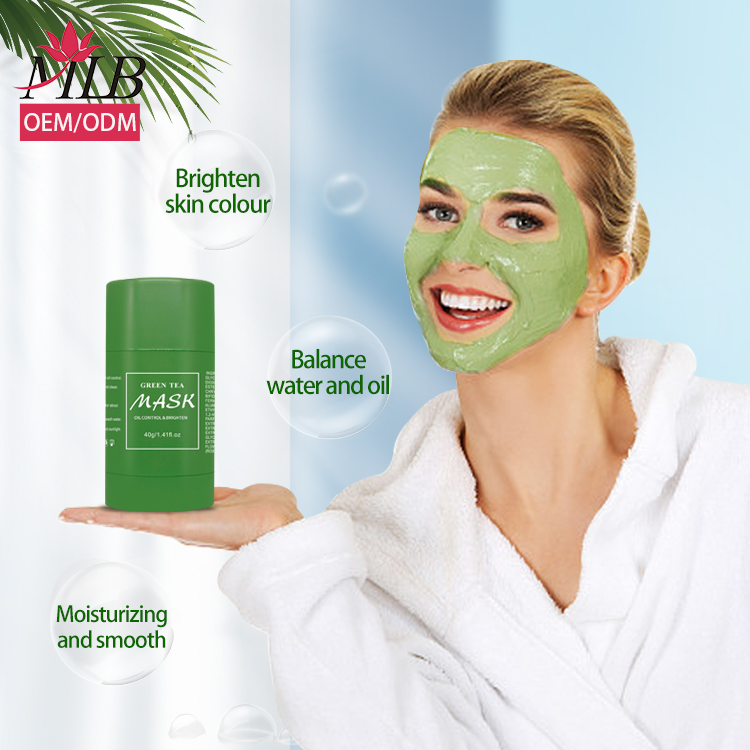 Skincare Beauty Products Private Label Skin Repair and Acne Remove Organic Green Tea Mud Clay Mask Stick for Women