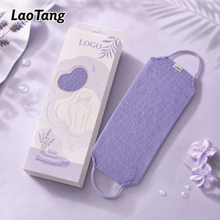 Eco-Friendly Nylon Body Scrubber Extra Long Back Scrubber Washcloth for Shower Deep Pore Cleansing