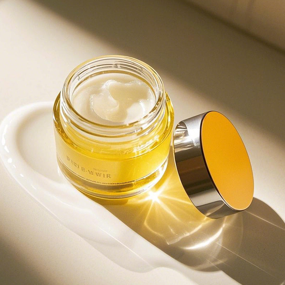 Zero Waste Recycled Glass Skincare Jar with Bamboo Cap Sustainable Packaging for Cream Lotion Eye Cream for Cosmetic Brands