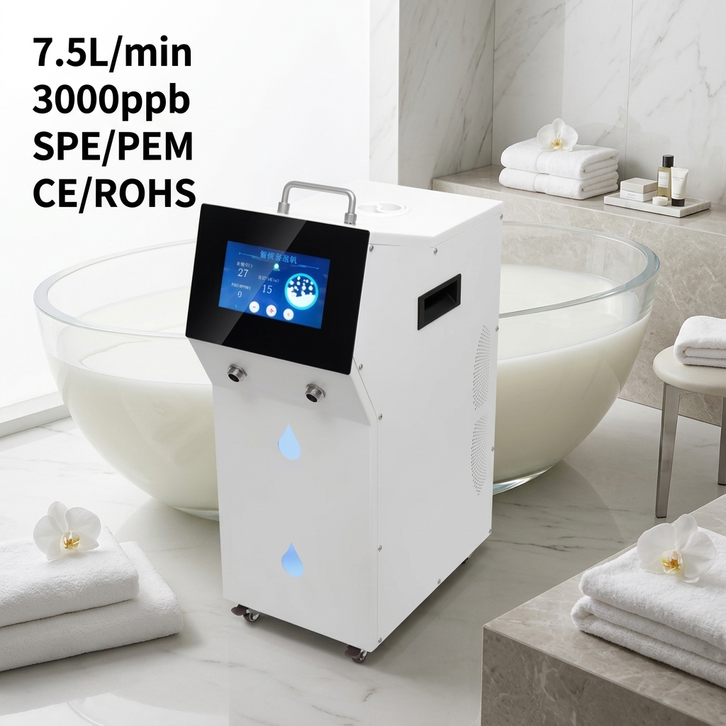Beauty Salon 7.5L/min Hydrogen Bubble Bath Machine SPE PEM Tech Skin Care Hydrogen Spa Generator H2 Bath Device Wellness Center