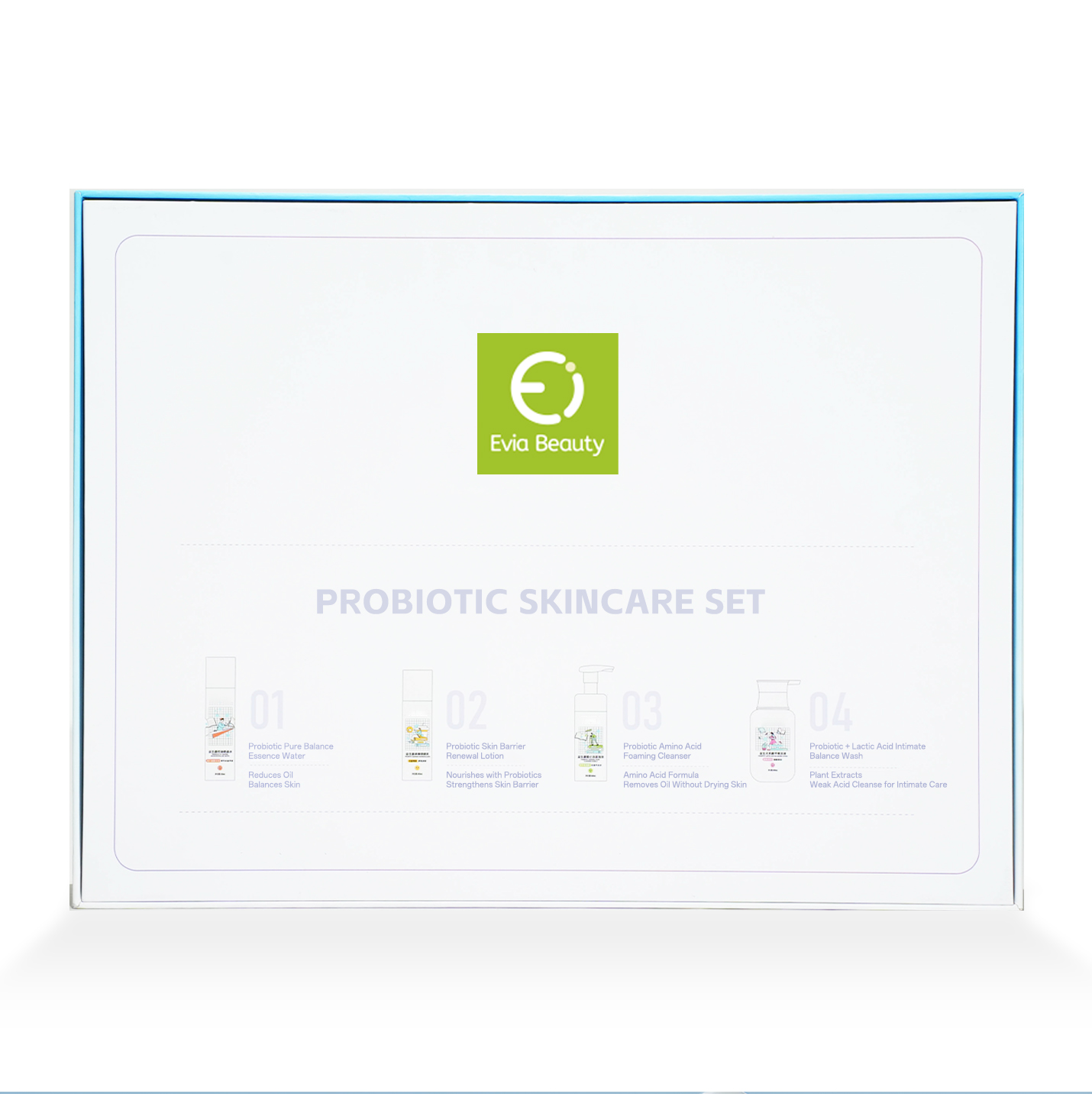 OEM/ODM Probiotic Skin Care Set Dermatologist-Tested Balance Oil &amp; Barrier Strengthening Amino Acid Cleanser with Lactic Acid