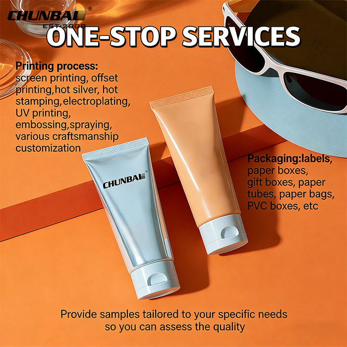 Customized Airless Face Wash Foundation Hand Cream Sunscreen Skincare Cosmetic Packaging Solution Plastic Tubes With Pump