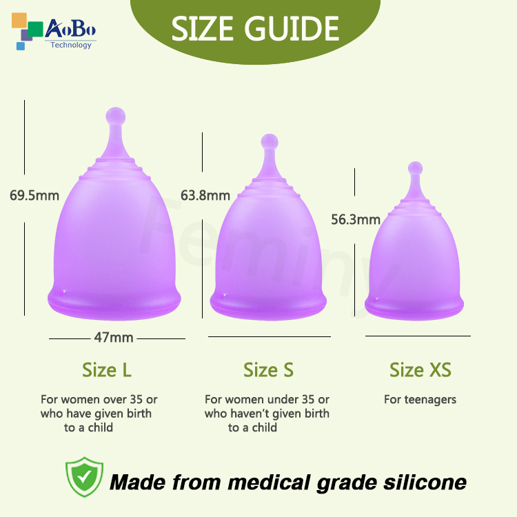 Wholesale Customizable Period Cup Set Reusable Medical Silicone Menstrual Cups