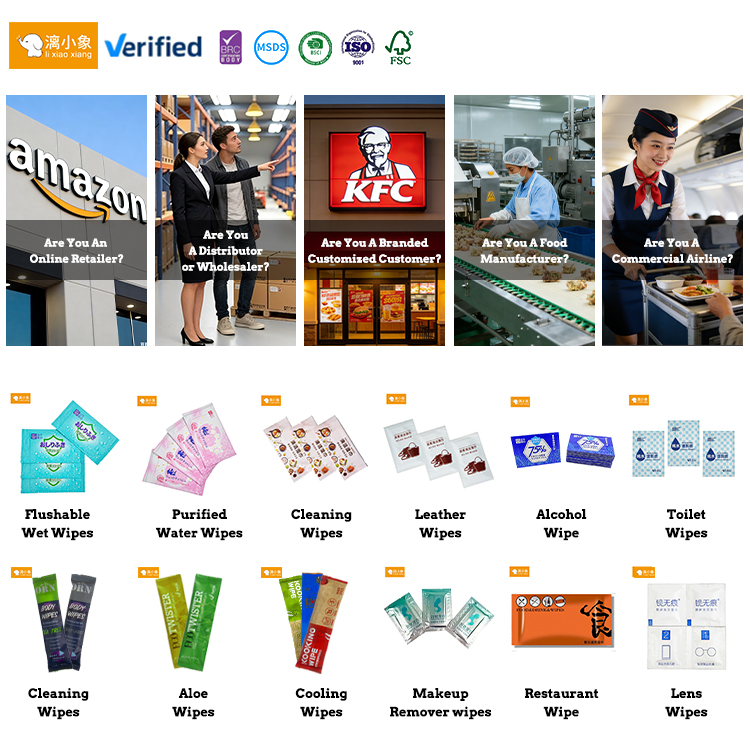 Wholesale Price Microfiber Eco-Friendly Soft Disposable Individually Wrapped Face Wet Towels Customized Fragrance CE MSDS