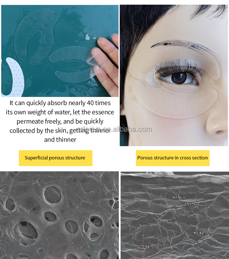 Customized Size Eco-friendly Quickly Absorb Raw Material Breathable Eye Skincare Mask Cloth