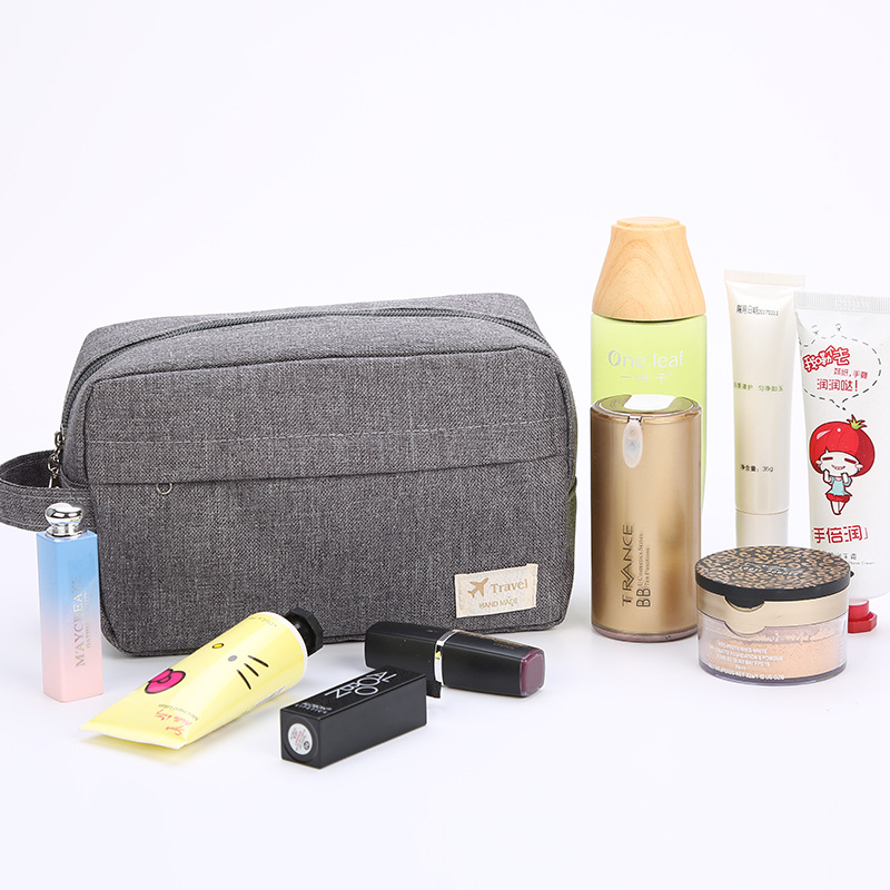 Customized Travel Cotton Makeup Bag Large Bag Pouch Man Canvas Cosmetic Bag