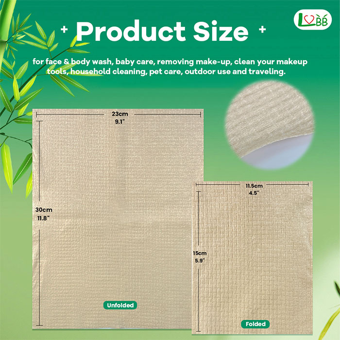 Eco-friendly Soft Comfortable Face Towel Biodegradable Face Wipes Clean Skin Disposable Facial Towels