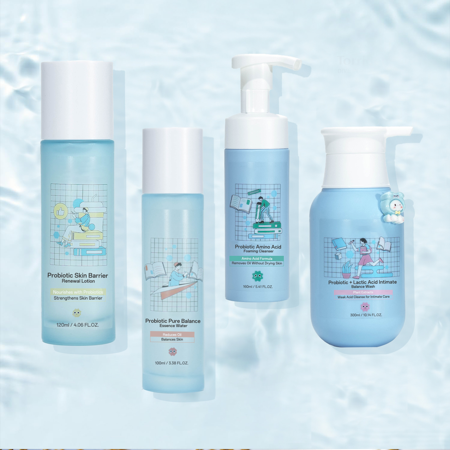 OEM/ODM Probiotic Skin Care Set Dermatologist-Tested Balance Oil &amp; Barrier Strengthening Amino Acid Cleanser with Lactic Acid