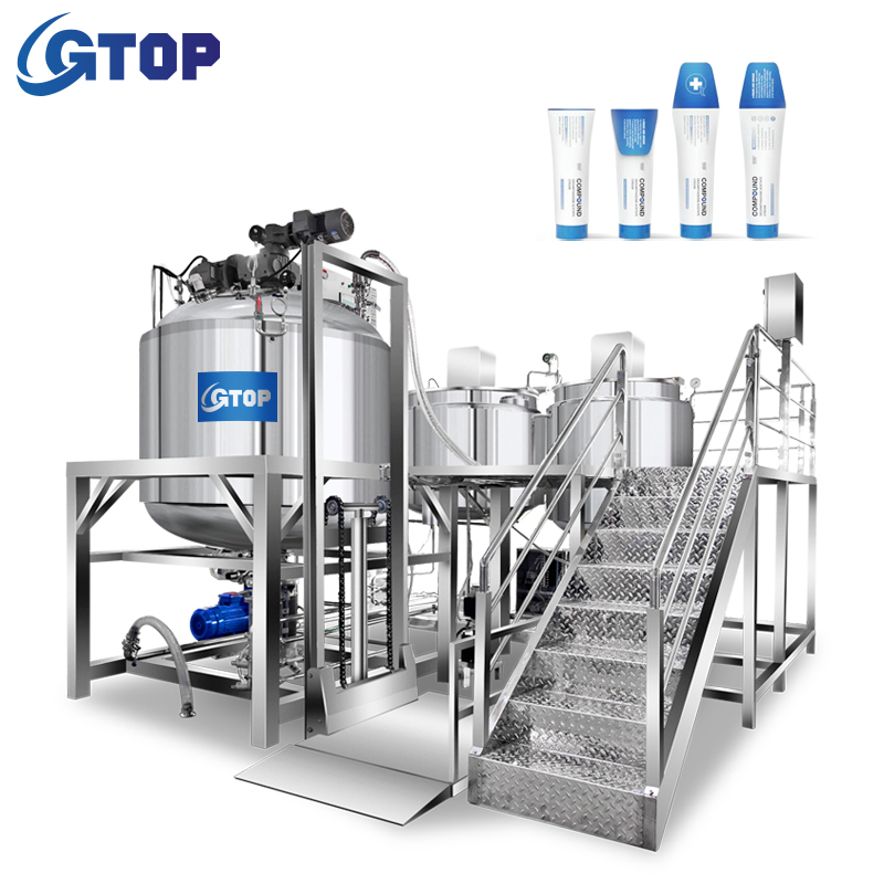 Ointment Vacuum Emulsifying Liquid Detergent Production Line Body Lotion Making Machine Cosmetic Manufacturing Production Line