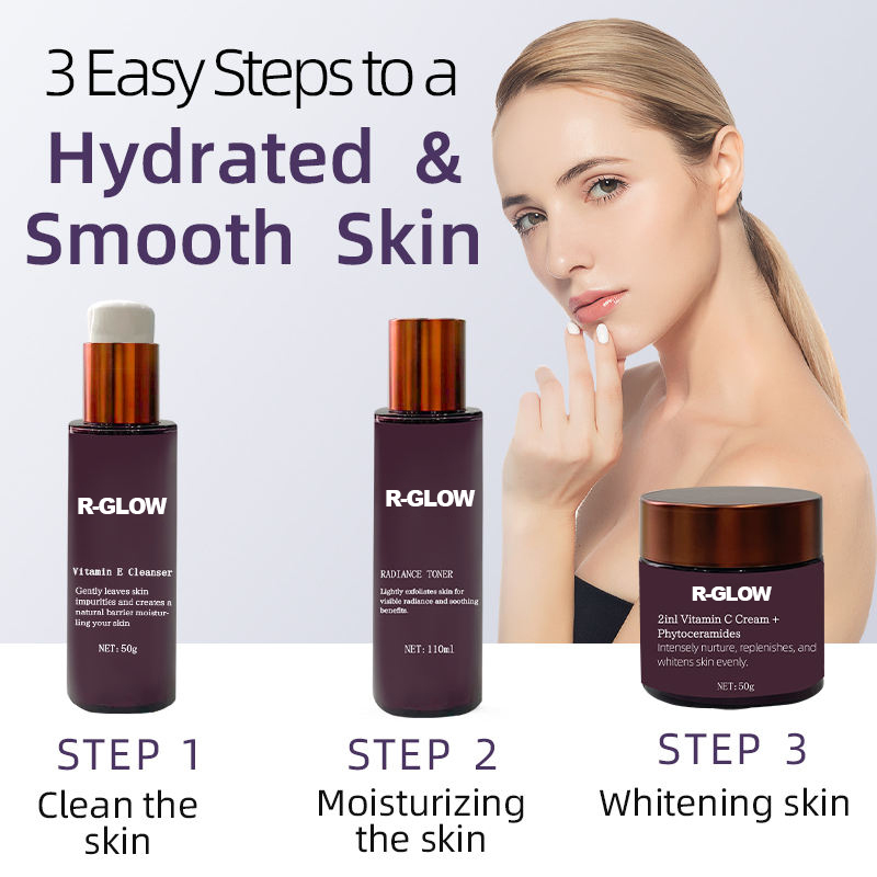 Private Label Sensitive Skin Face Care Set Hypoallergenic Natural Organic Skincare Bundle Whitening Nourishing Moisturizing
