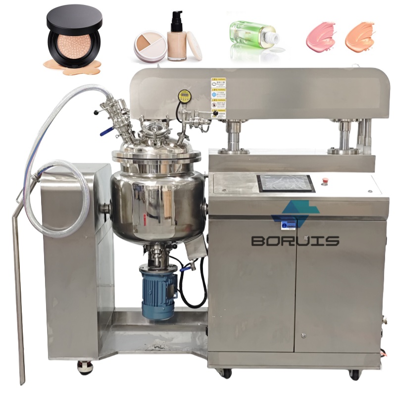 Cosmetic Machinery Cream Manufacturing Equipment Facial Body Lotion Maker Making Mixer Vacuum Homogeneous Emulsifying Machine