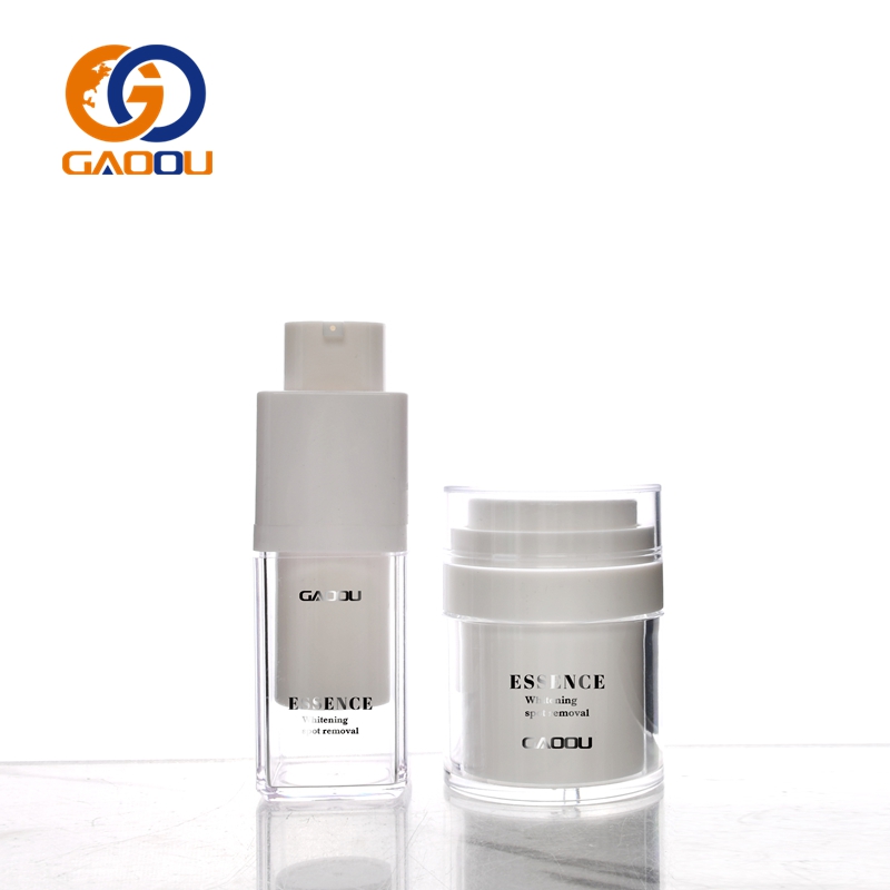 Luxury Factory Price Sustainable Skin Care Line Packaging Airless Cosmetic Cream Airless Jar Lotion Pump Bottle Set