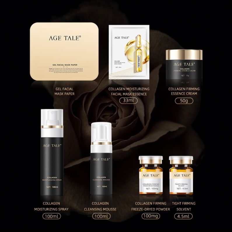 Cosmetics Wholesale Private Label Collagen Luxury Skincare Kit Manufacturer Glow Anti-aging Moisturizing Skin Care Set for Face