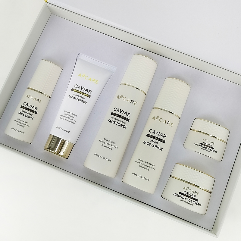 Private Label Centella Herbal Face Skin Care Set Sulfate-Free Hydration &amp; Antioxidant Collagen &amp; Caviar For Glowing Skin
