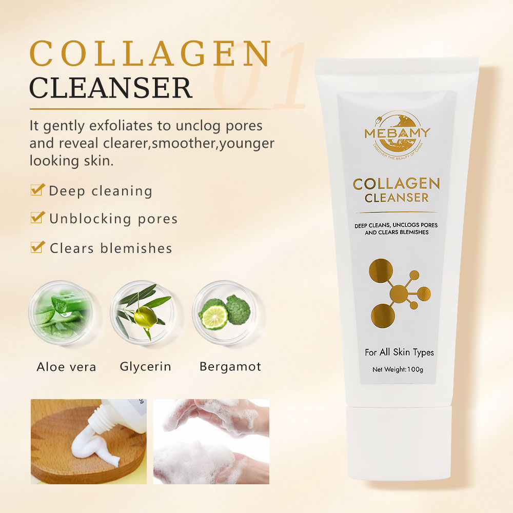 Customized Package Collagen Brightening Skincare Set,5 in 1 Facial Set Private Label Natural for All Skin Types Unisex Adults