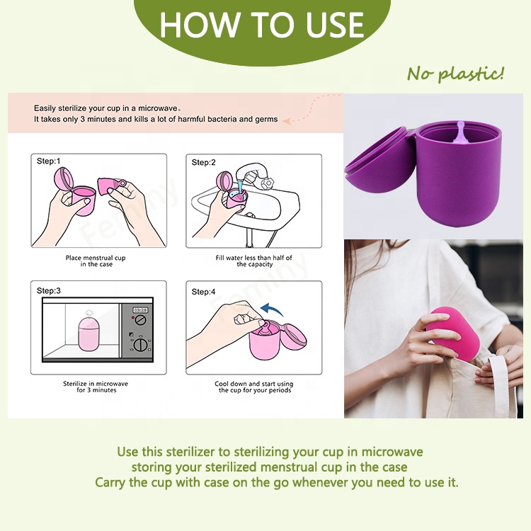 Wholesale Customizable Period Cup Set Reusable Medical Silicone Menstrual Cups