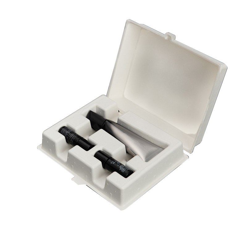 Biodegradable Virgin Pulp Cosmetics Protective Insert Tray Box Packaging Bagasse Molded for Skincare Bottle