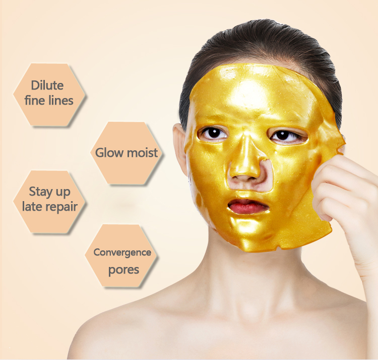 OEM Beauty Spa Face Mask Supplier Whitening Mascarillasl Skin Care Manufacturer 24k Gold Hydro Collagen Moisturizing Facial Mask