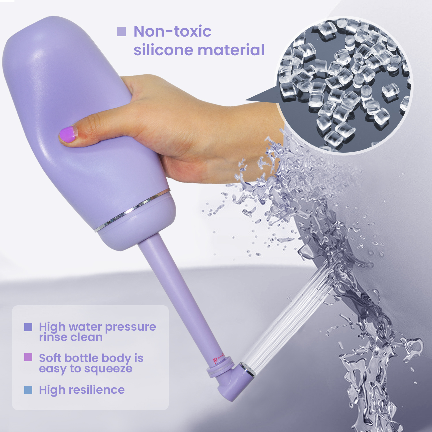 Custom Logo 380ml Portable Bidet Peri Bottle For Postpartum Care Leakproof Perineal Wash Bottle OEM Travel Bidet BPA Free