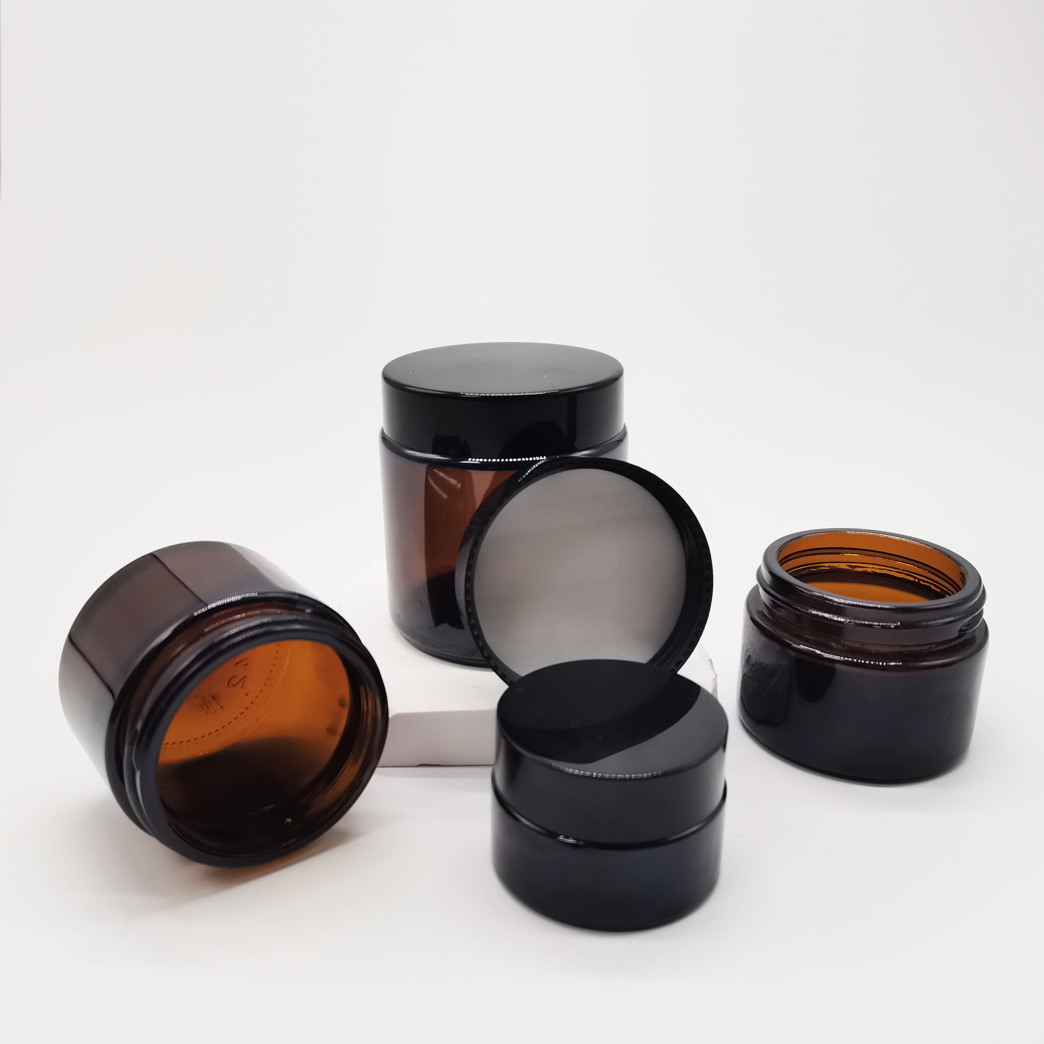 Bottle Factory Wholesale Eco Friendly 5g 10g 15g 20g 30g 50g Amber Luxury Skin Care Bottle Face Cream Jars
