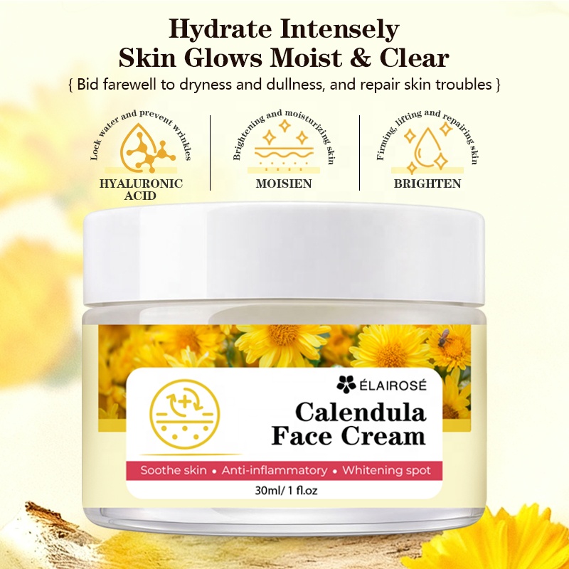 Wholesale Soothing Calendula Face Cream for Dry Sensitive Skin Moisturizing Cream Repair Skin Barrier Korean Skin Care Products