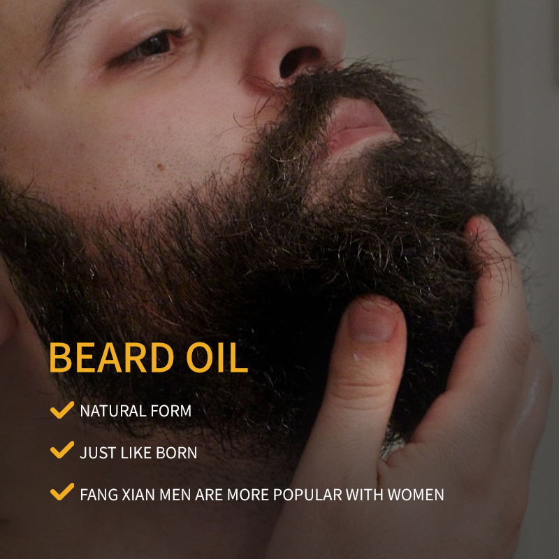 OEM Custom Natural Black Beard Growth Oil for Men Beard Care Conditioner Low MOQ Vegan Skincare Products Manufacturer