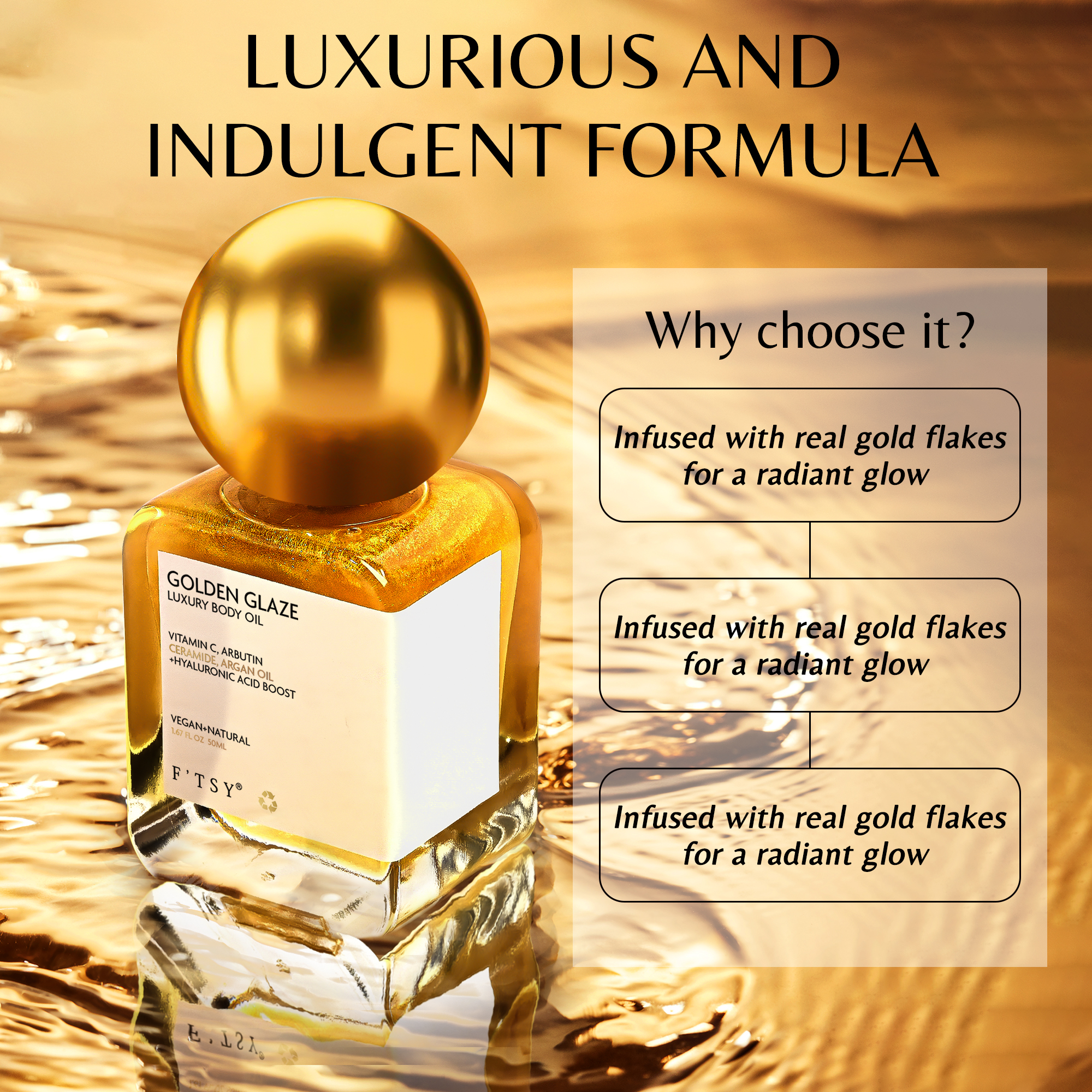 Custom Private Label Luxury Shimmer Glow Oil Skin Body Glitter Oil Moisturizing Brightening Body Oil