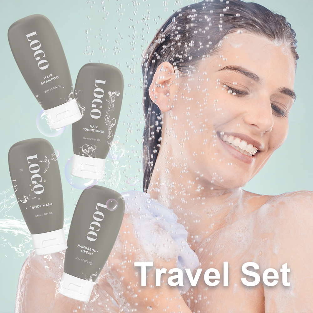 Custom Logo Sulfate-Free Hair &amp; Skin Care Set Vegan Argan Oil Shampoo Body Wash Bulk Wholesale Private Label Cosmetics Set
