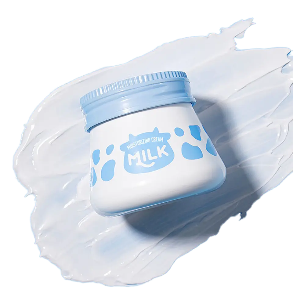 Milk Brightening Cream Whitening Face Lotion for Glowing Skin Even Tone Spot Fading Anti Aging Hydrating Soft Texture