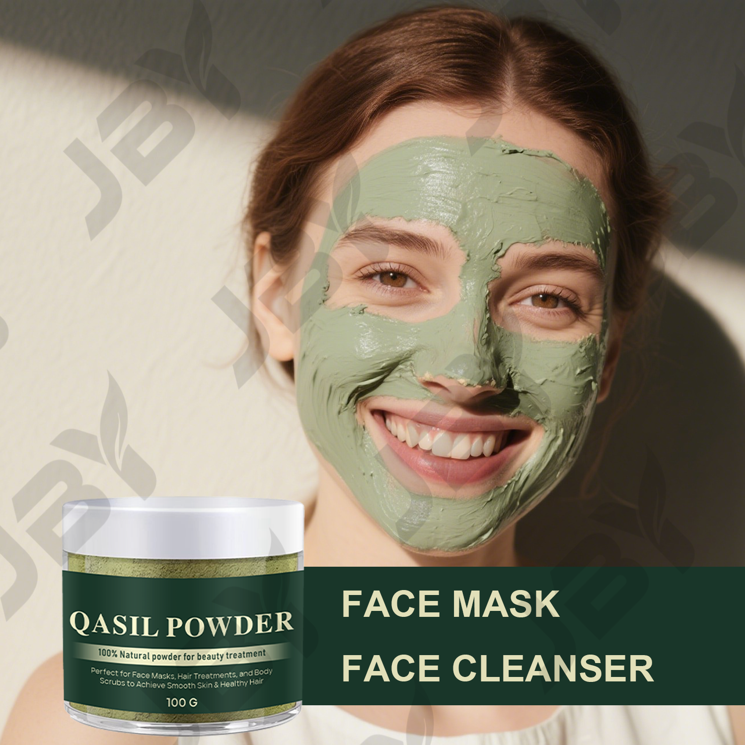JBY Custom Label Botanical Face Care Powder Supporting Deep Fresh Cleansing and Comfortable Skin Condition Qasil Face Powder
