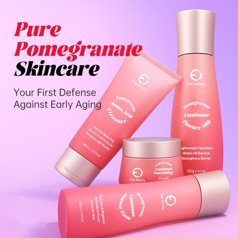 OEM/ODM Pomegranate Skincare Kit for Radiant Complexion Customizable Brightening Skin Care Set for Teenagers All Skin Types